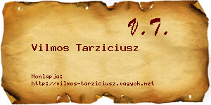 Vilmos Tarziciusz névjegykártya